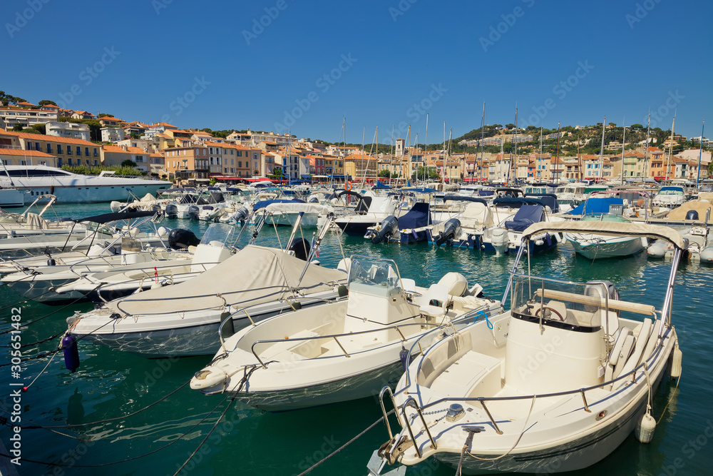 Port of Cassis old town. Provence, France