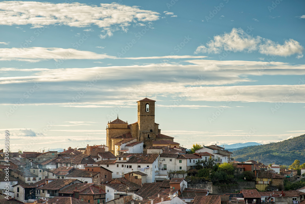 Hervas church, town of Valle del Ambroz in Extremadura, Spain.