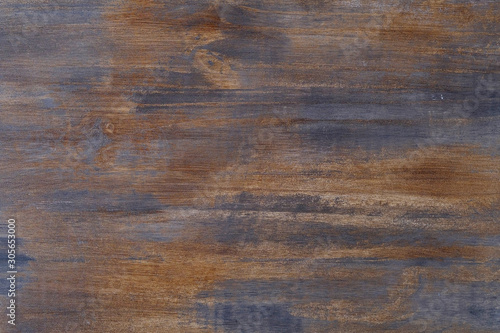 Top view on rustic wooden board background texture  natural wood table  surface with old natural pattern  hardwood floor. Old boards with brown peeling paint. Space for your text or image.