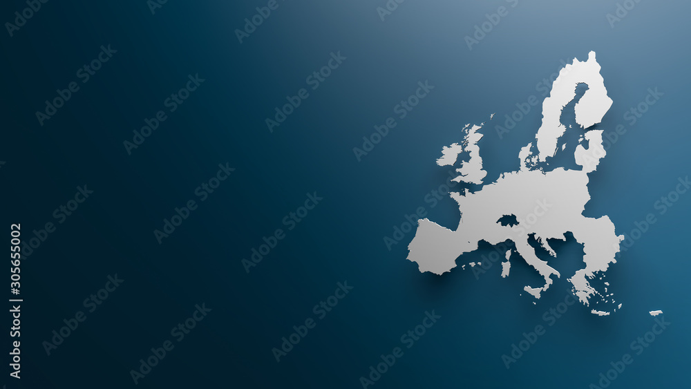 Map of the European Union on blue Background - obrazy, fototapety, plakaty 