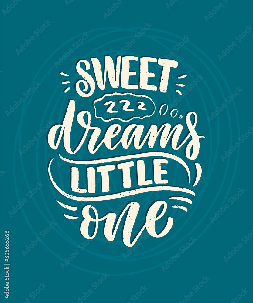 Obraz premium Lettering Slogan about sleep and good night. Vector illustration design for graphic, prints, poster, card, sticker and other creative uses