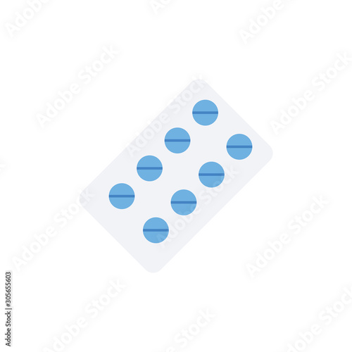 Pills Strip Vector Flat Icon