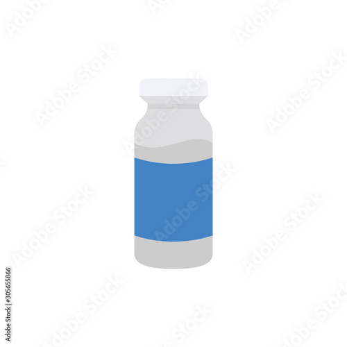 Injection Vial Vector Flat Icon