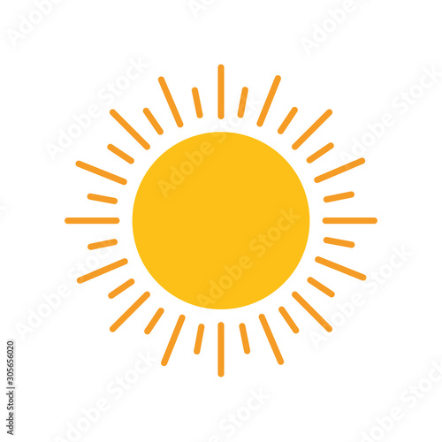 sun hot flat style icon