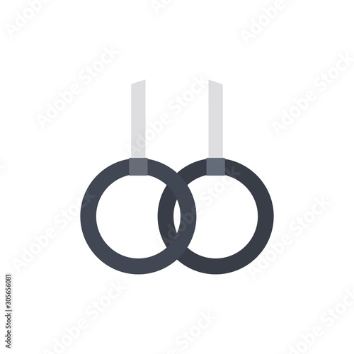 Gymnastic Rings Vector Flat Icon