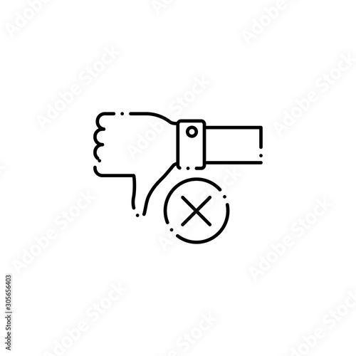 vote dont accept line style icon