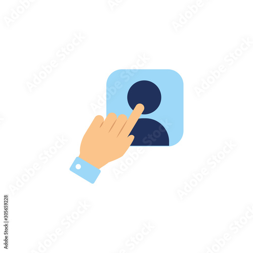 vote hand accept flat style icon
