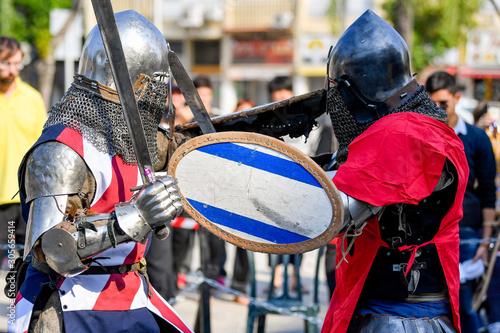 Knights competitions in the medieval battle. © PROMA