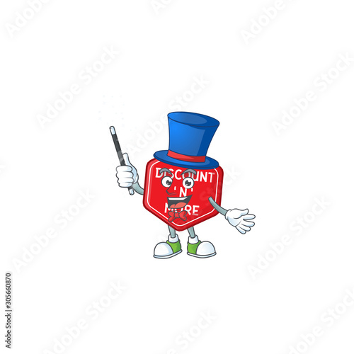 Cartoon character of christmas discount tag Magician style