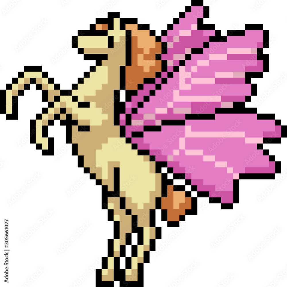 vector pixel art butterfly pegasus vector pixel art butterfly pegasus