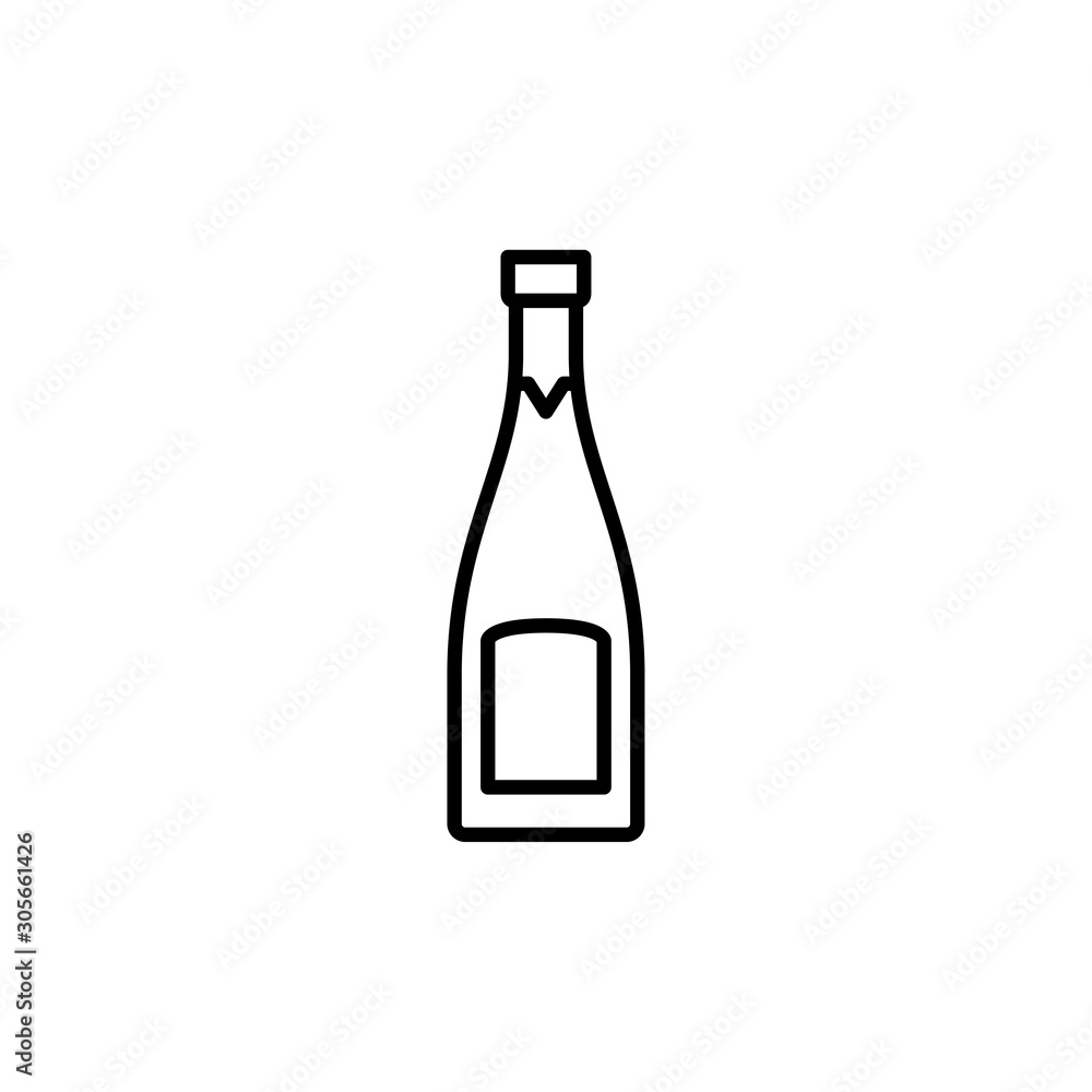 champagne bottle line style icon champagne bottle line style icon