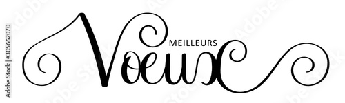 Calligraphie vecteur noir MEILLEURS VOEUX