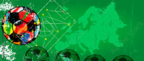 Soccer / Football design template for the great soccer event in 2020,free copy space, vector