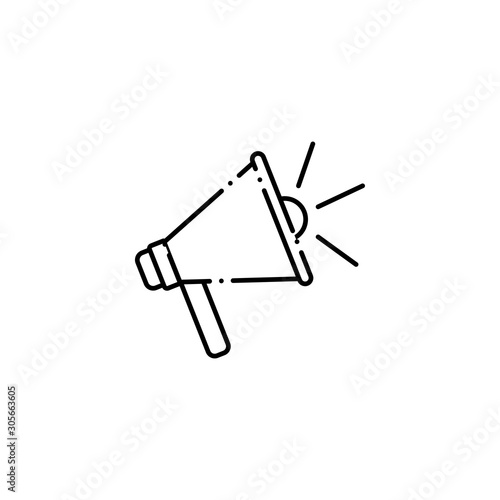 vote megaphone line style icon