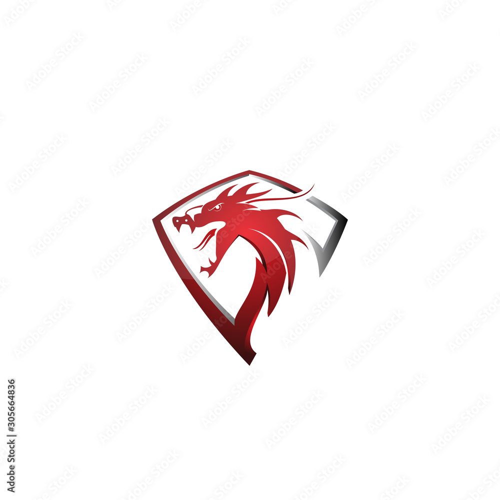 Fototapeta premium Vector logo design,dragon