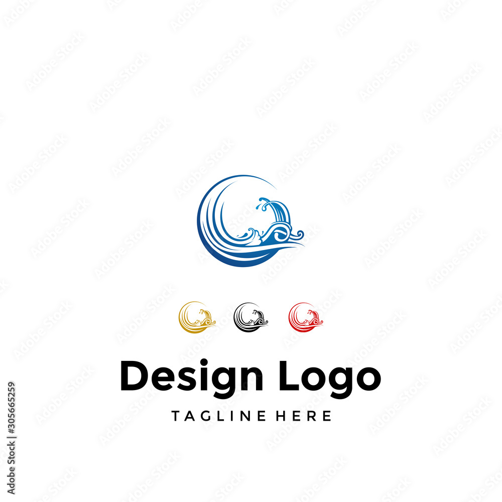 Vector logo design,ocean Vector logo design,ocean