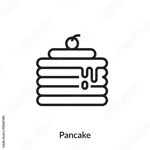 pancake icon vector sign symbol