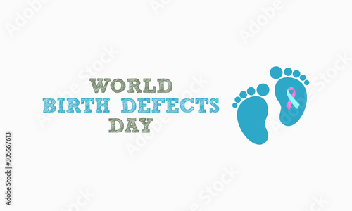 Vector illustration on the theme of World Birth Defects Day on March 3rd.