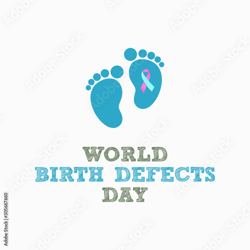 Vector illustration on the theme of World Birth Defects Day on March 3rd.