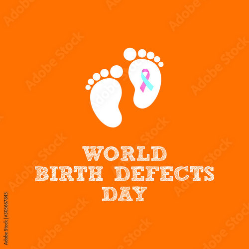 Vector illustration on the theme of World Birth Defects Day on March 3rd.