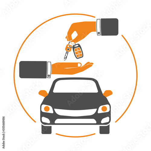 Purchase, Buy, Sharing Car Logo