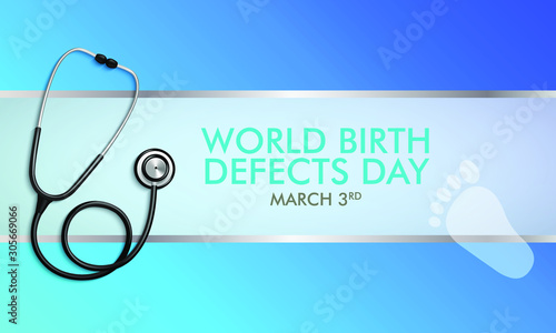 Vector illustration on the theme of World Birth Defects Day on March 3rd.
