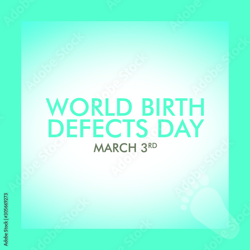 Vector illustration on the theme of World Birth Defects Day on March 3rd.