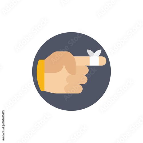 Finger Bandage Vector Icon