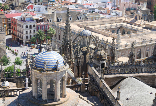 A view of Seville Cathedral from Above