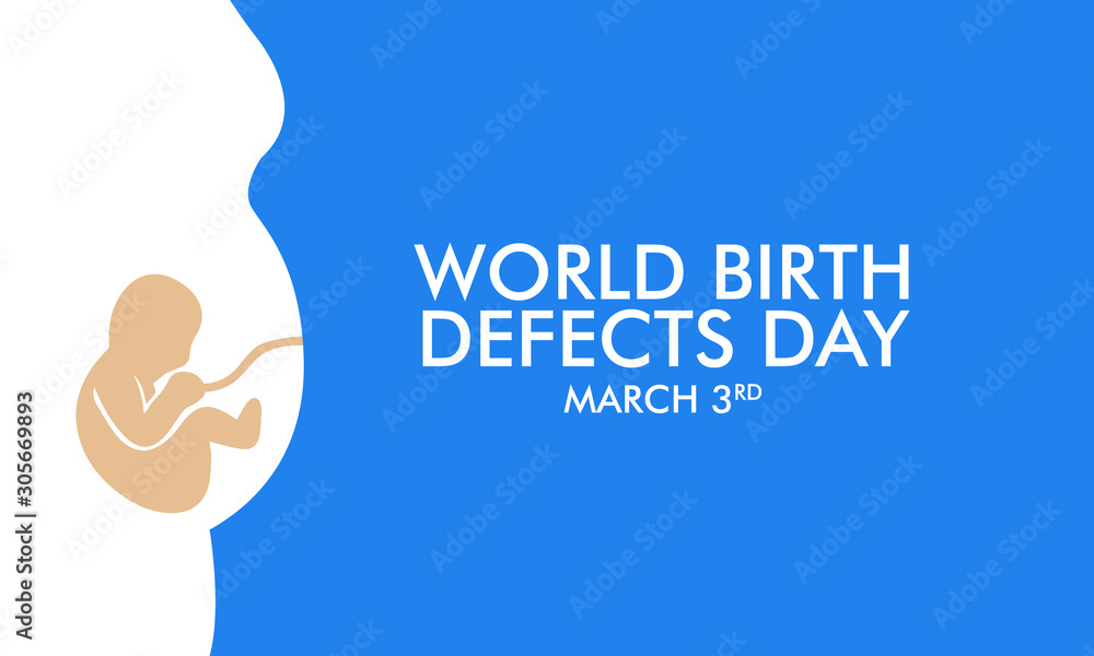 Vector illustration on the theme of World Birth Defects Day on March 3rd. Vector illustration on the theme of World Birth Defects Day on March 3rd.