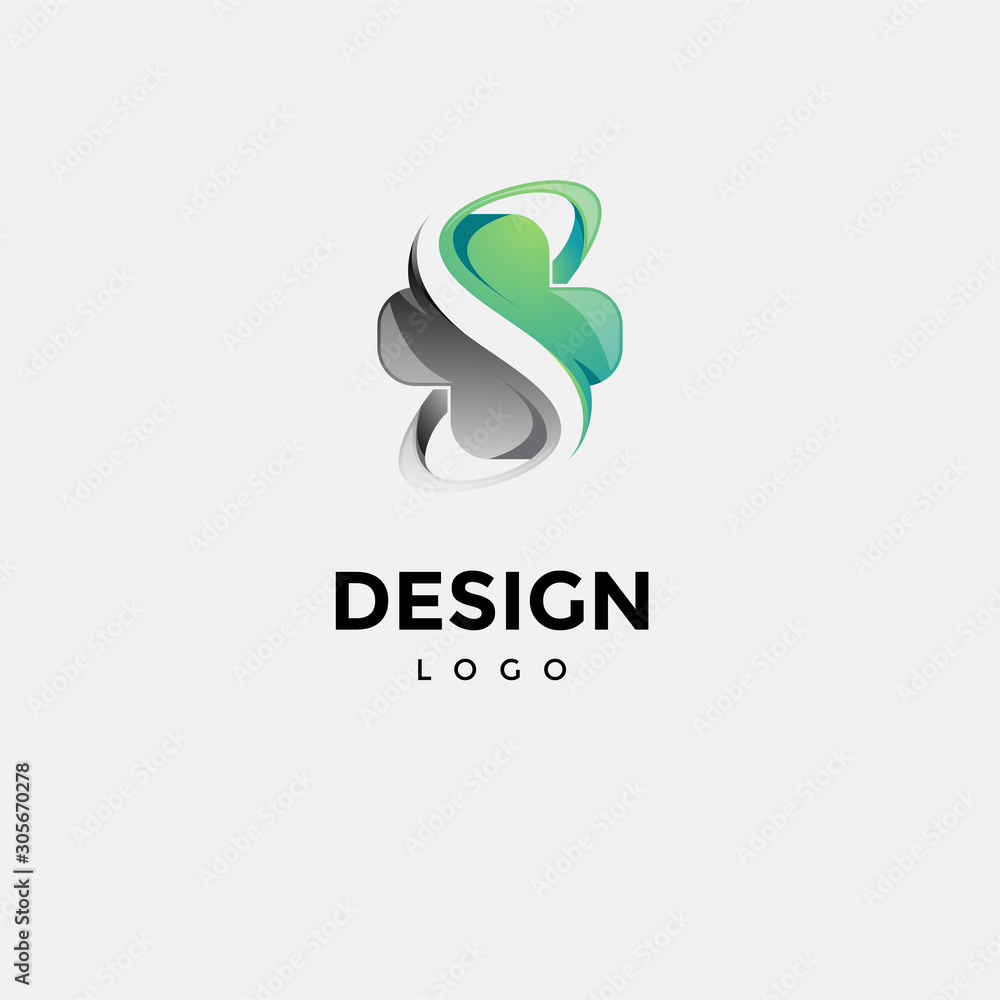 Obraz premium Vector logo design,medical and initials
