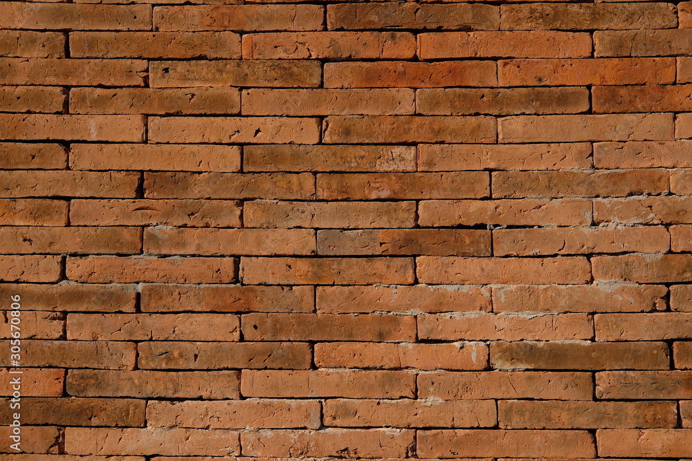 Obraz premium old red brick wall background