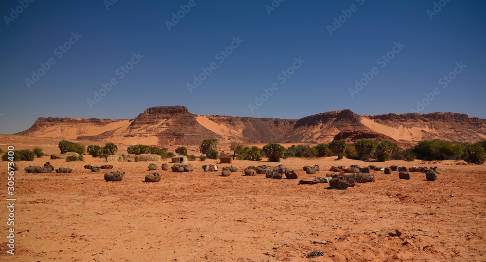 salt mining in the Saline Demi dry lake, Fada, Ennedi, Chad