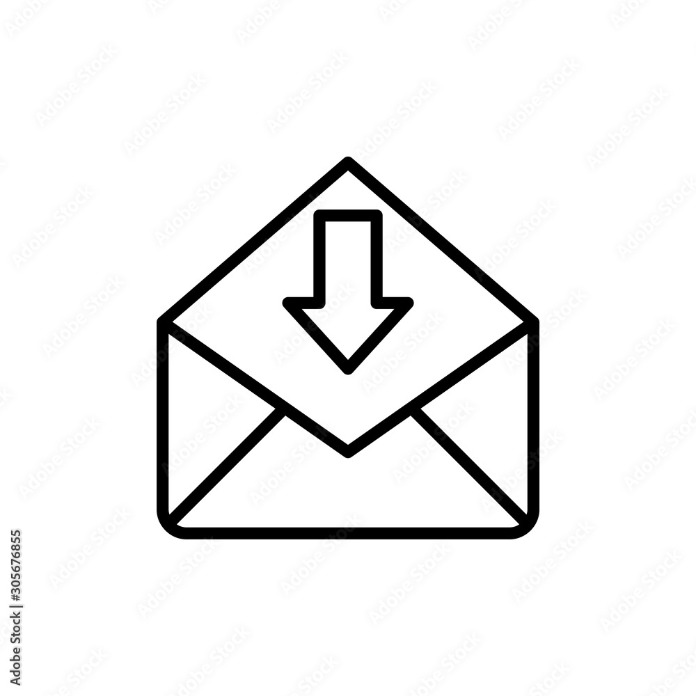 Inbox Vector Line Icons of Network and Communication. Pixel perfect. Inbox Vector Line Icons of Network and Communication. Pixel perfect.