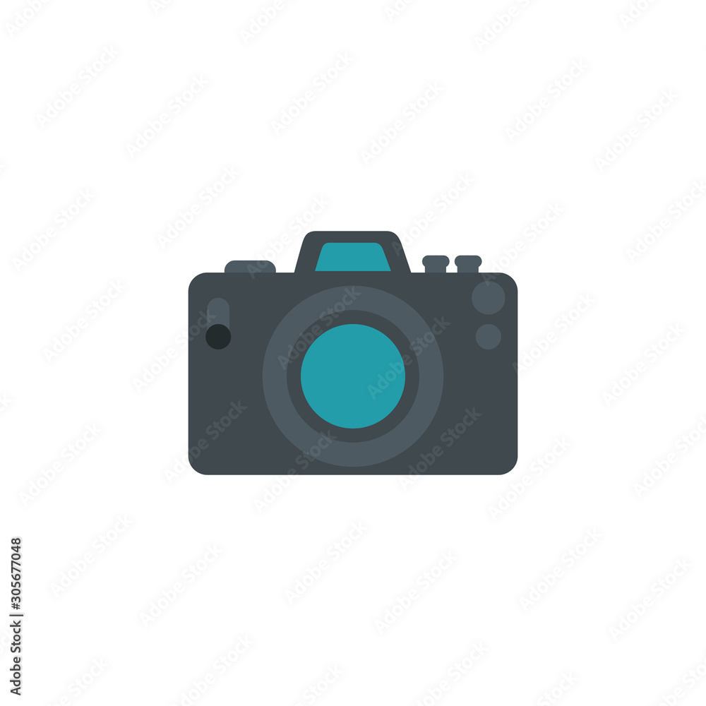 photographic camera detailed isolated icon