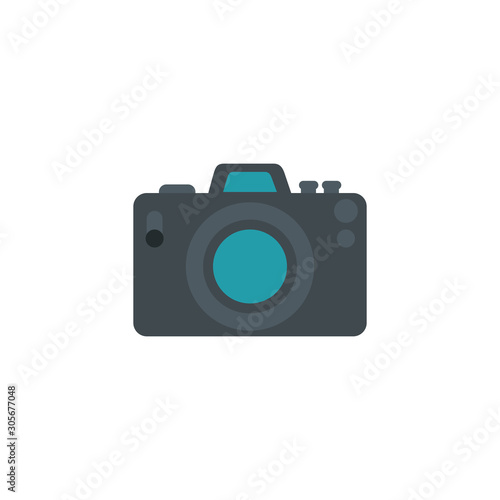 photographic camera detailed isolated icon