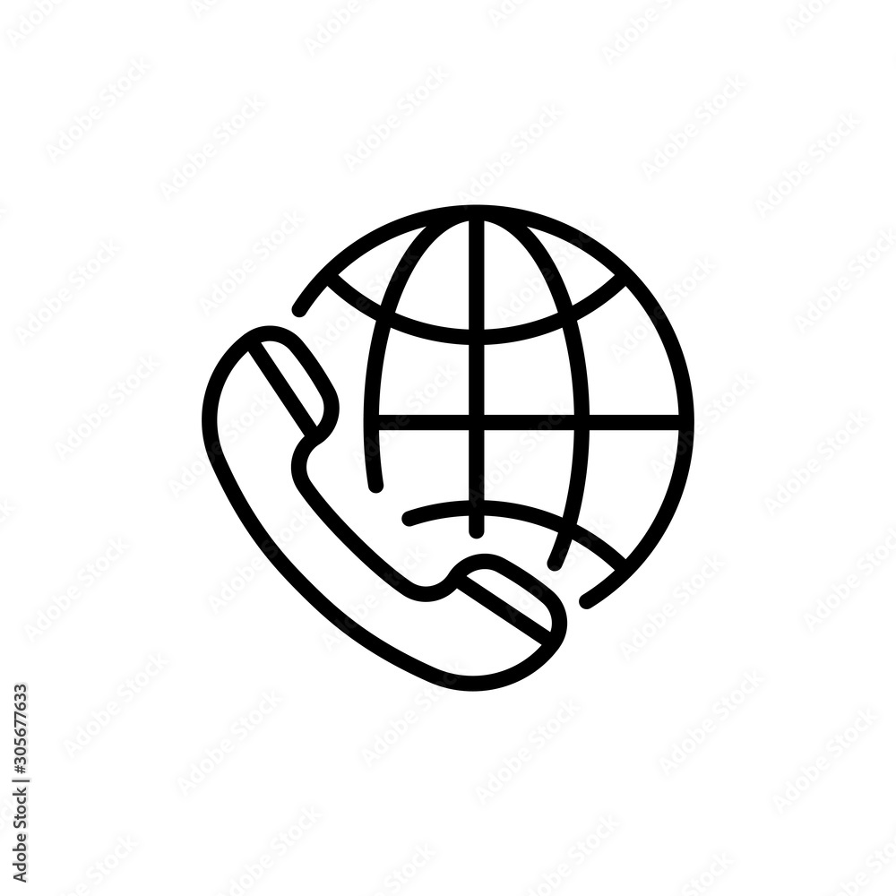 Global Communication Vector Line Icons of Network and Communication. Pixel perfect.