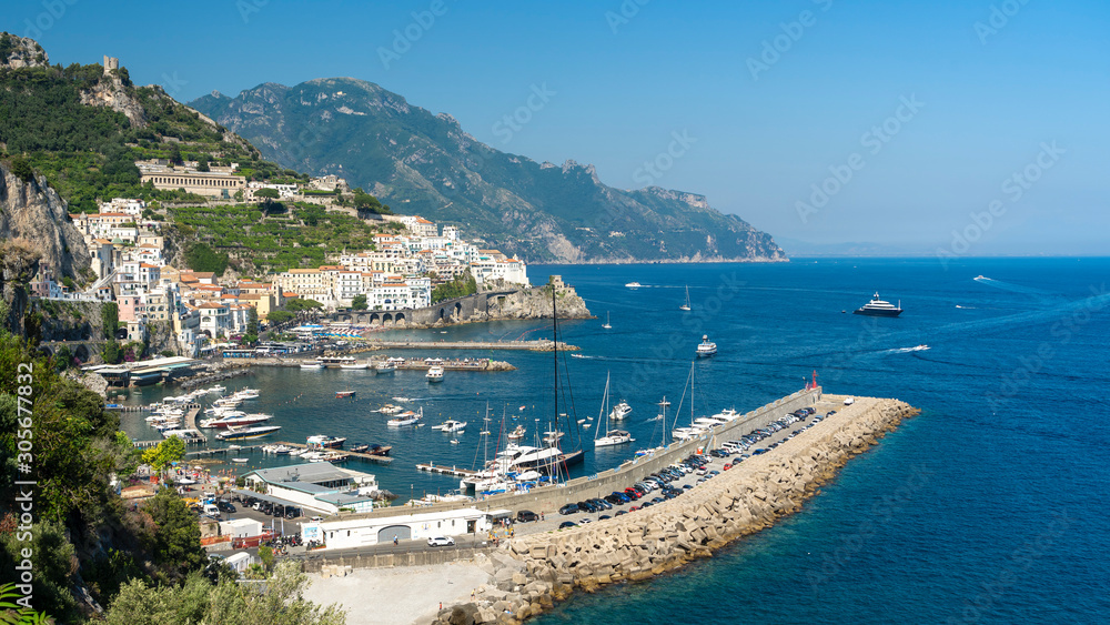 Costiera Amalfitana, Italy, the coast at summer