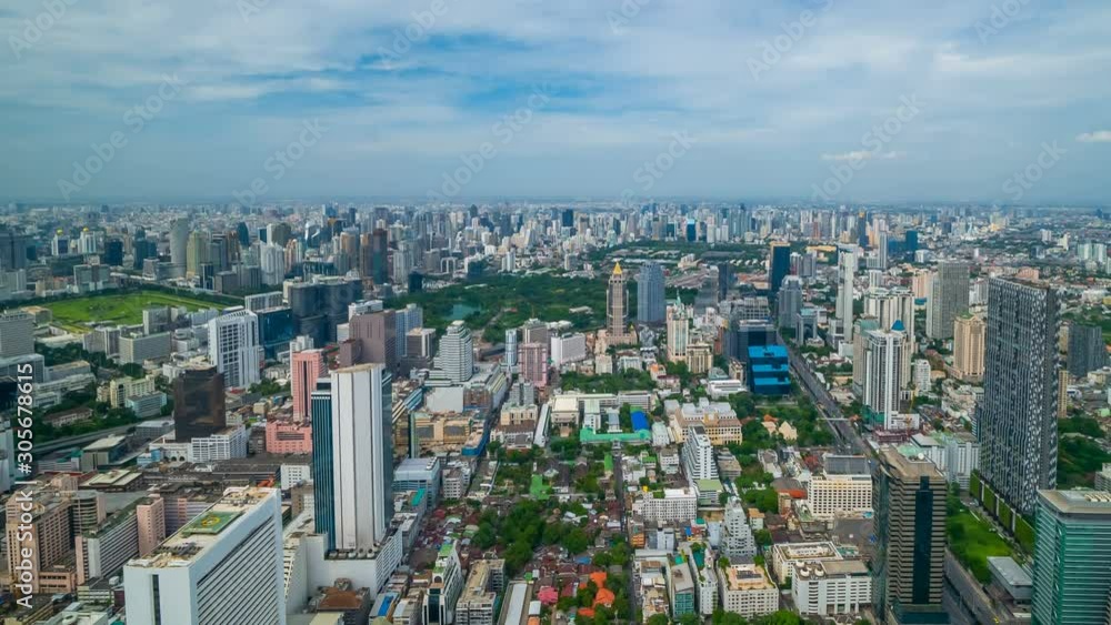 time lapse of Bangkok city view, Thailand