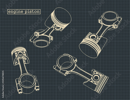 Internal combustion engine pistons