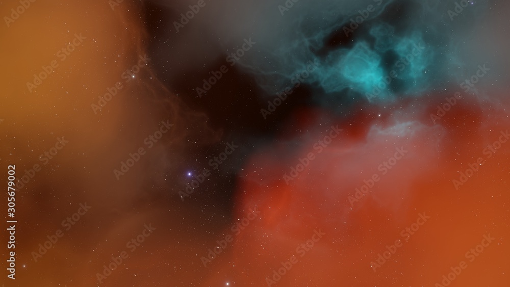 High Resolution Star Nebula Generated in a 3D Simulator