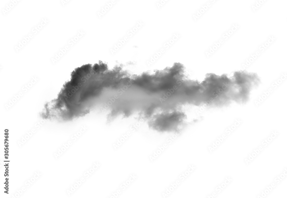 Black smoke isolated on a white background Black smoke isolated on a white background
