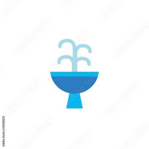 Foto fount water flat style icon