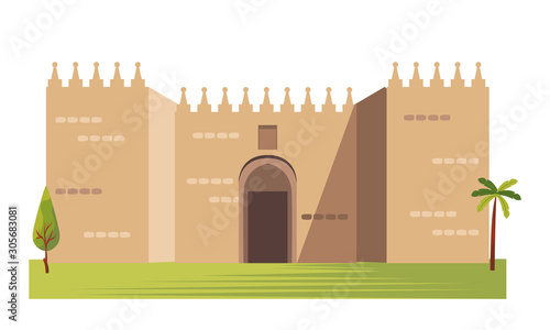 the gates of jerusalem architecture vector