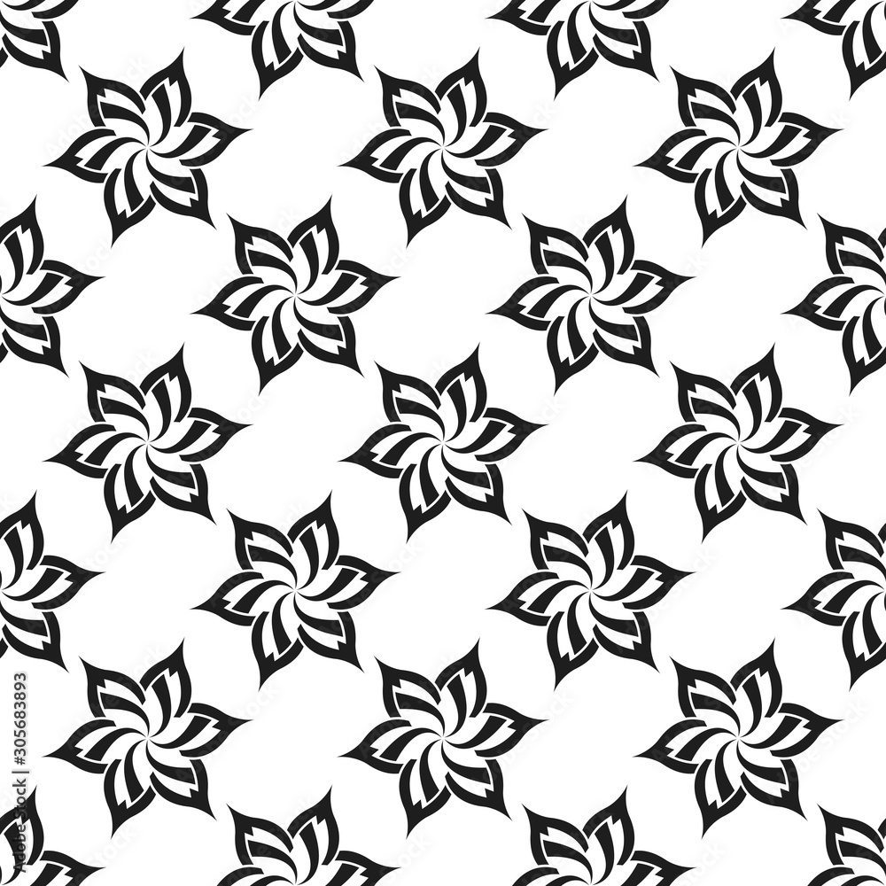 Fototapeta premium Seamless geometric vector pattern with stars. Abstract geometrical background.