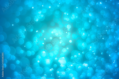 Abstract Blue bokeh blur background.