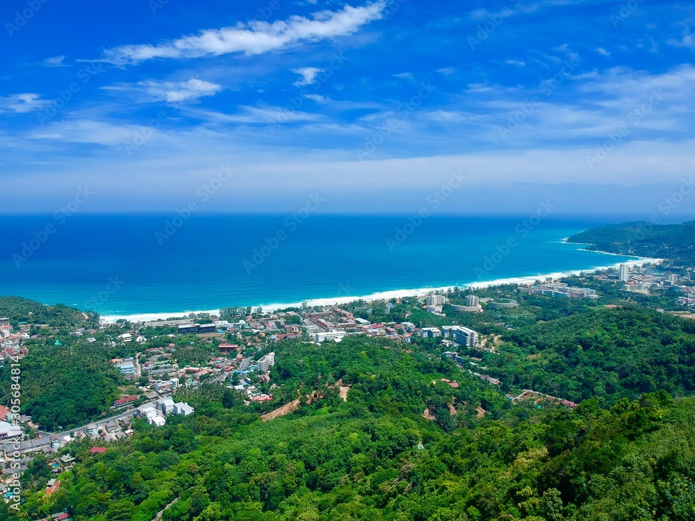Aerial Views of Big Buddha Phuket Thailand