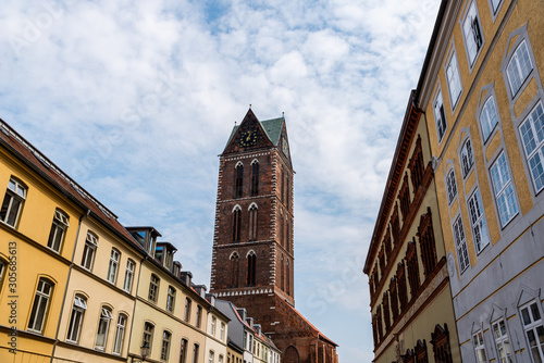 Wallpaper Mural Tower of St Mary Church in historic centre of Wismar, Germany Torontodigital.ca
