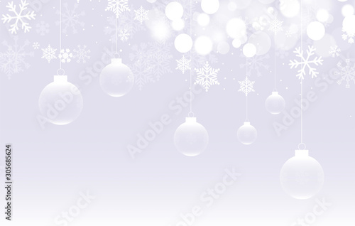 sfondo, elegante, argentato, natale, fiocchi di neve