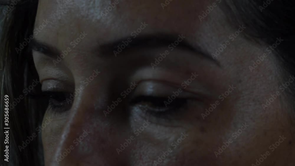 Olhos focados na tela do computador